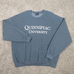 Quinnipiac Bobcats Sweater Mens XL Blue Crewneck Sweatshirt University MV Sport